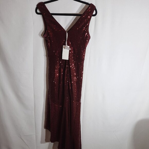 Grace Karin Red Sequin Gown - Picture 1 of 5